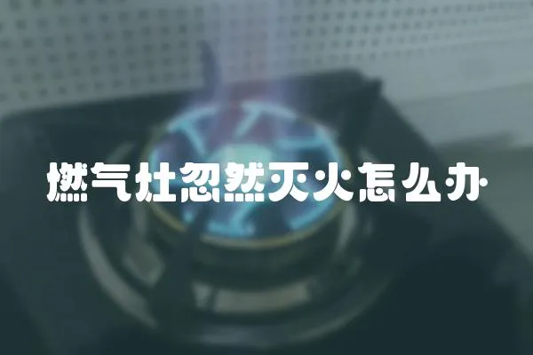 燃氣灶忽然滅火怎么辦