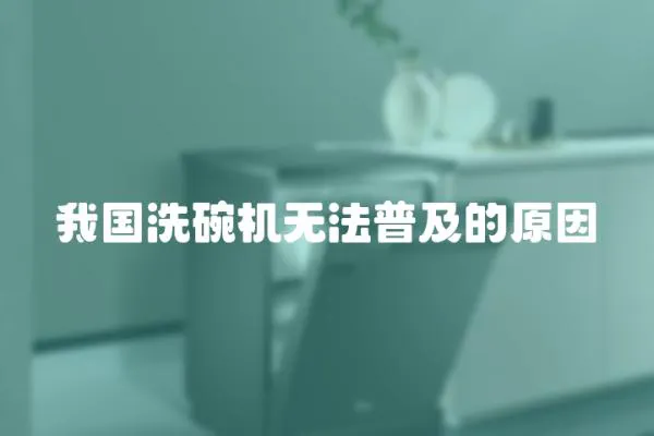 我國洗碗機無法普及的原因