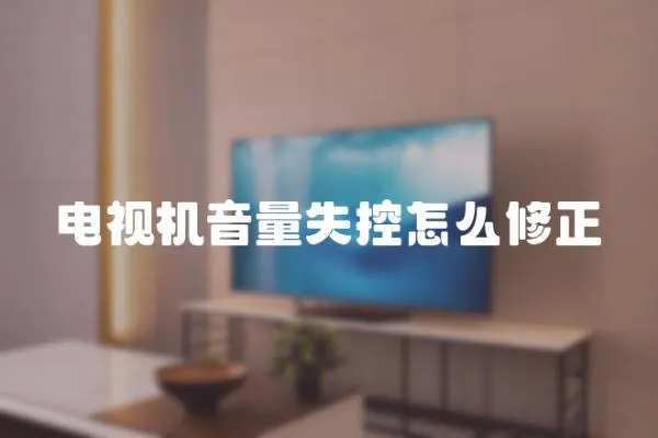 電視機(jī)音量失控怎么修正