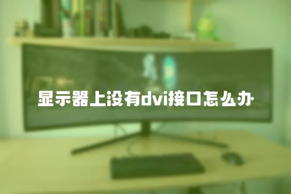 顯示器上沒有dvi接口怎么辦