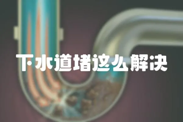 下水道堵這么解決