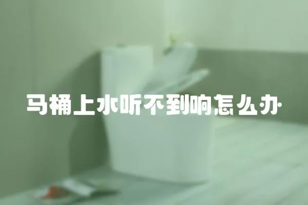 馬桶上水聽不到響怎么辦