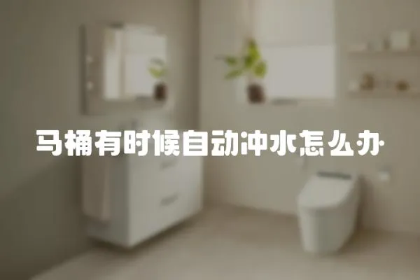 馬桶有時候自動沖水怎么辦