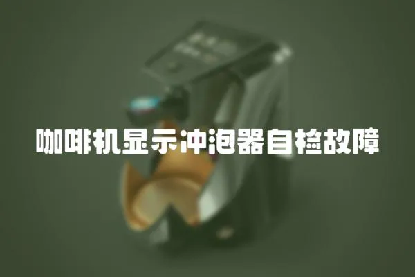 咖啡機顯示沖泡器自檢故障