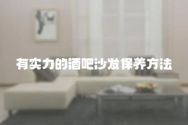 有實(shí)力的酒吧沙發(fā)保養(yǎng)方法