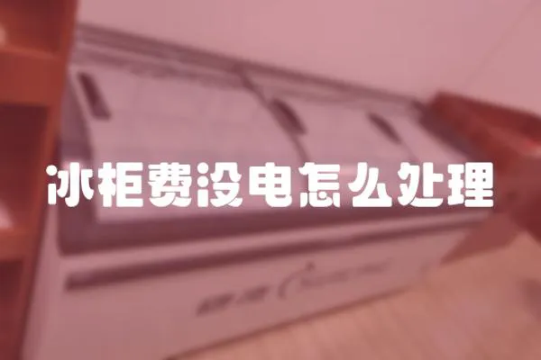 冰柜費沒電怎么處理
