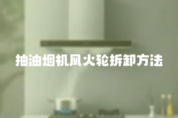 抽油煙機風火輪拆卸方法