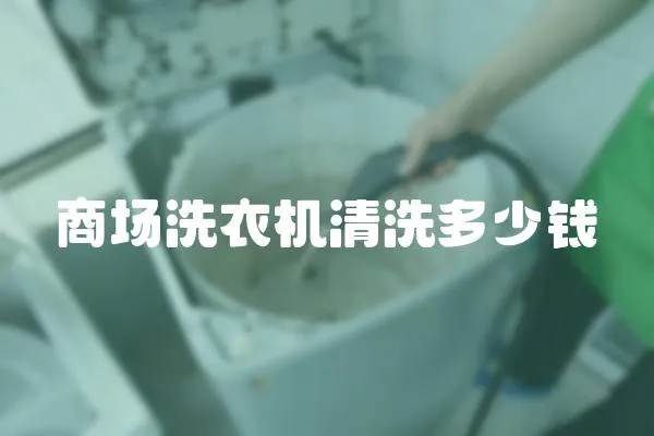 商場洗衣機清洗多少錢