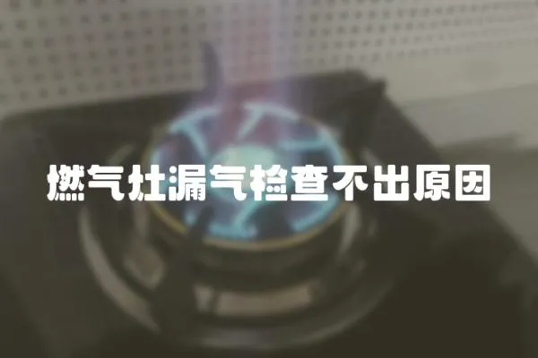燃氣灶漏氣檢查不出原因