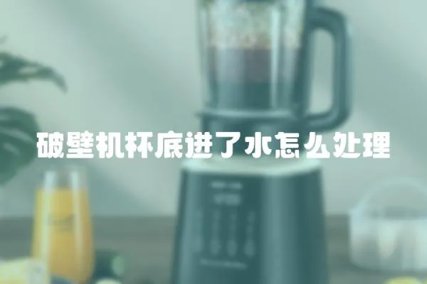 破壁机杯底进了水怎么处理