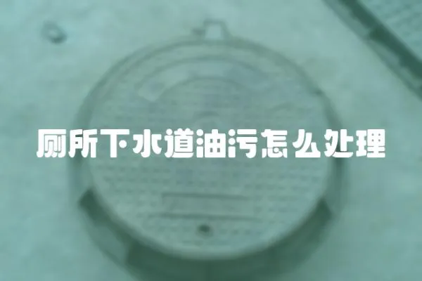 廁所下水道油污怎么處理