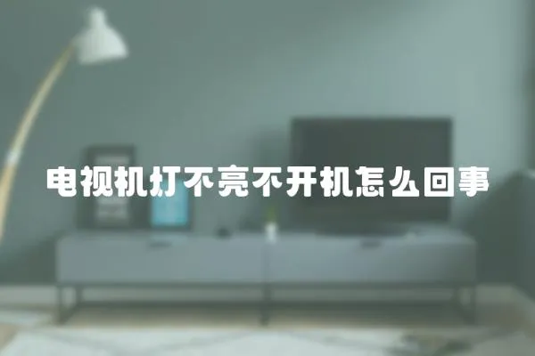 電視機燈不亮不開機怎么回事