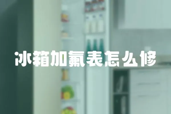 冰箱加氟表怎么修