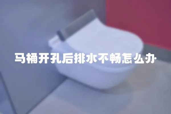 馬桶開孔后排水不暢怎么辦