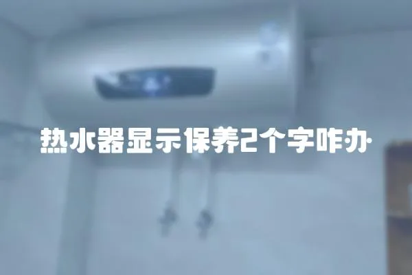 熱水器顯示保養2個字咋辦