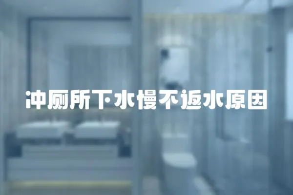 沖廁所下水慢不返水原因