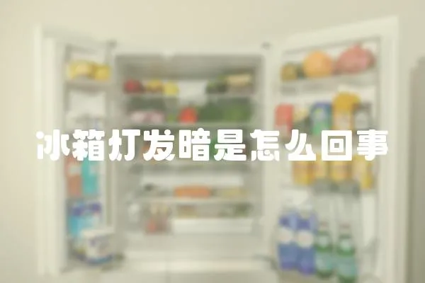 冰箱燈發(fā)暗是怎么回事