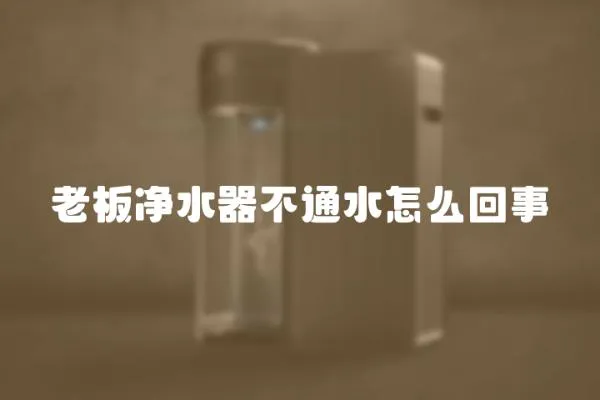 老板凈水器不通水怎么回事