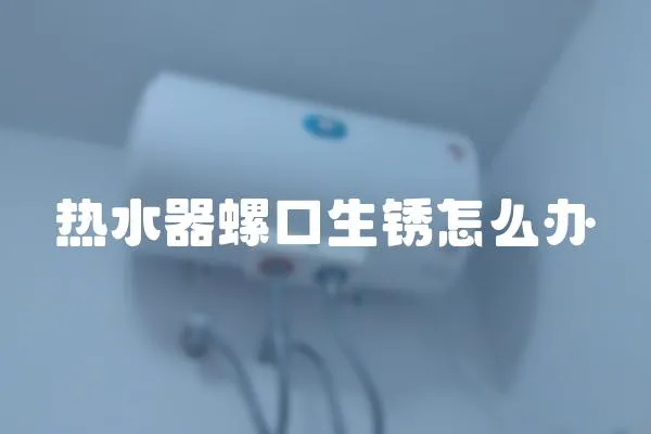 热水器螺口生锈怎么办