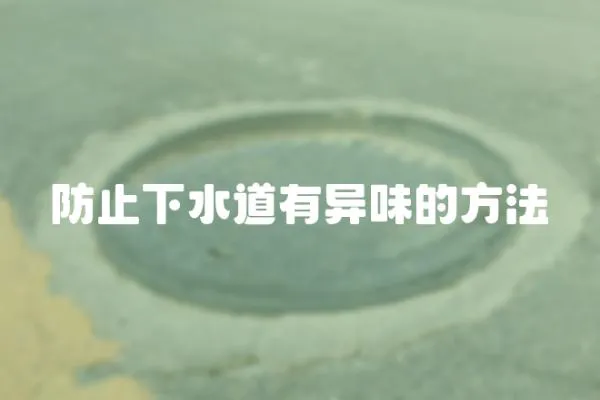 防止下水道有異味的方法