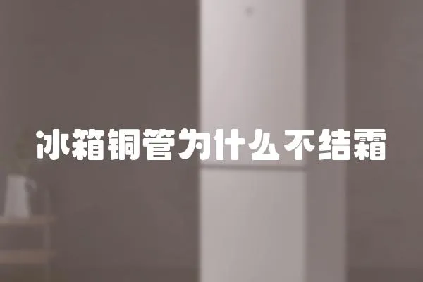 冰箱銅管為什么不結霜
