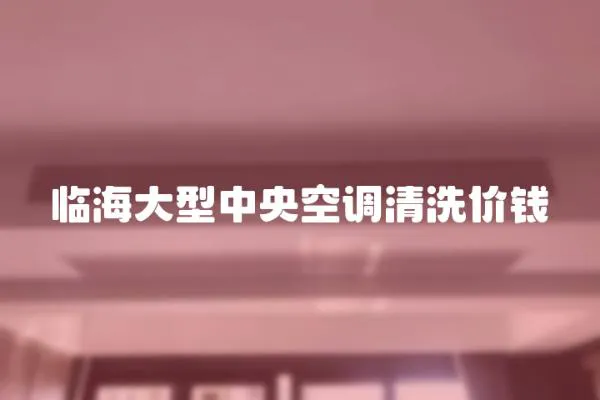 臨海大型中央空調清洗價錢