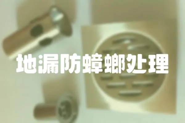 地漏防蟑螂處理