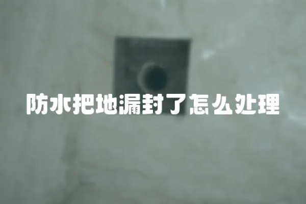 防水把地漏封了怎么處理