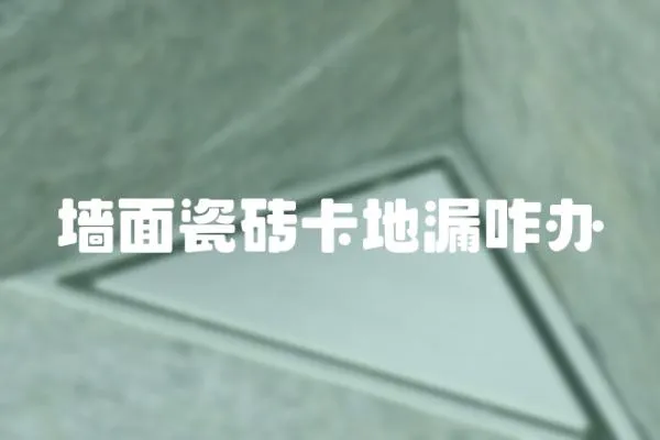 墻面瓷磚卡地漏咋辦
