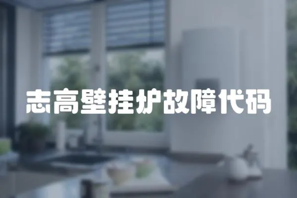 志高壁掛爐故障代碼