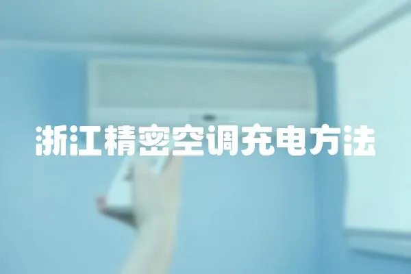 浙江精密空調充電方法