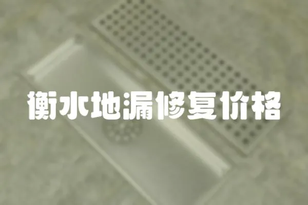 衡水地漏修復價格