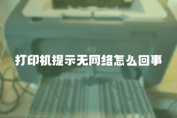 打印機提示無網絡怎么回事
