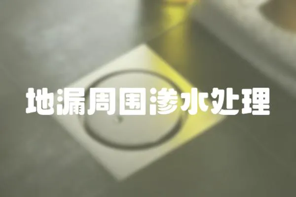地漏周圍滲水處理