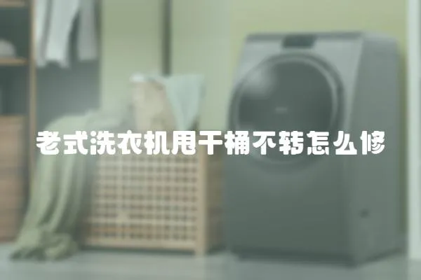 老式洗衣機甩干桶不轉怎么修