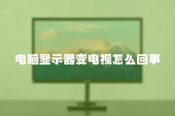 電腦顯示器變電視怎么回事