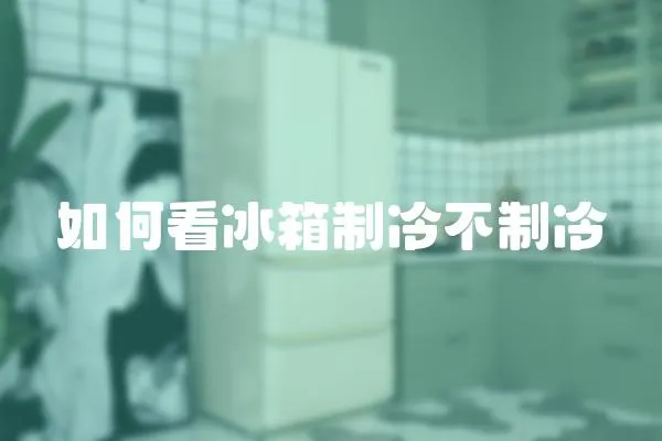 如何看冰箱制冷不制冷