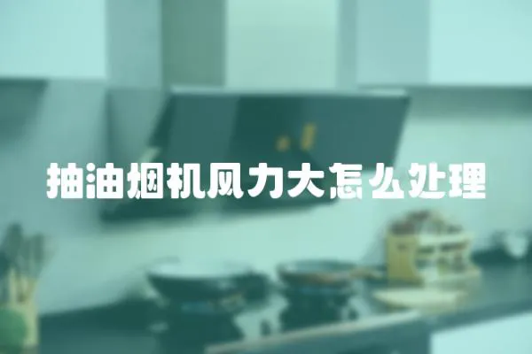 抽油煙機風力大怎么處理