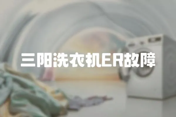 三陽洗衣機ER故障