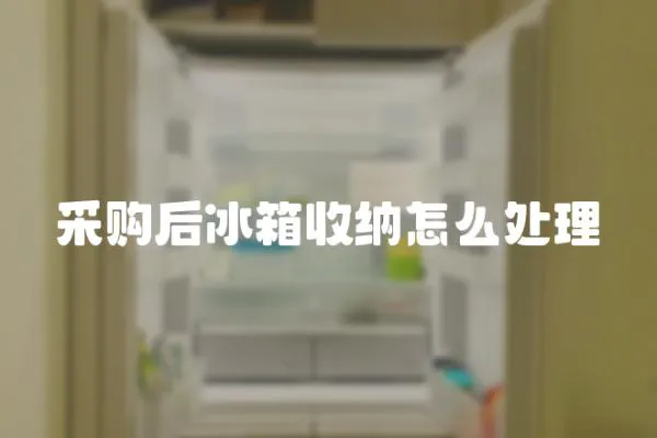 采購后冰箱收納怎么處理