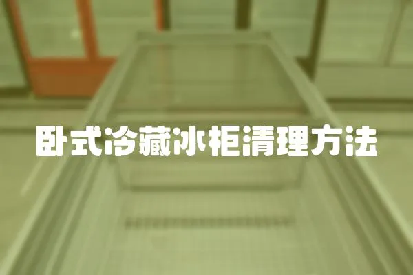 臥式冷藏冰柜清理方法