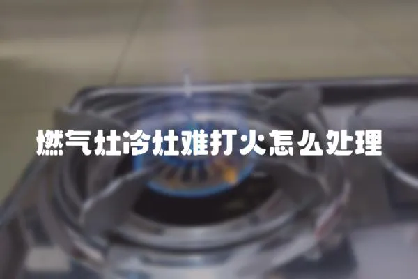 燃氣灶冷灶難打火怎么處理