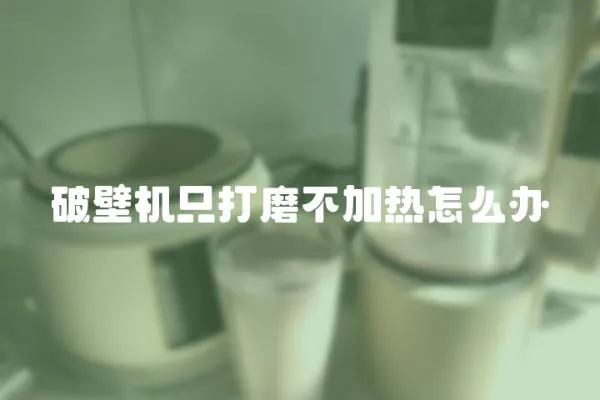 破壁機只打磨不加熱怎么辦