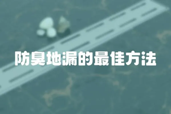 防臭地漏的最佳方法