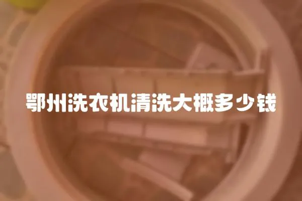 鄂州洗衣機清洗大概多少錢