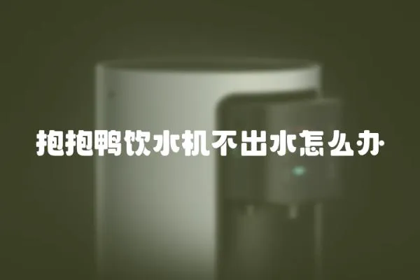 抱抱鴨飲水機不出水怎么辦