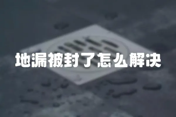 地漏被封了怎么解決