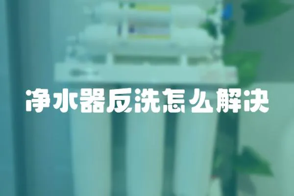 凈水器反洗怎么解決
