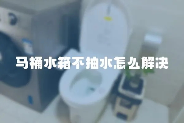 馬桶水箱不抽水怎么解決