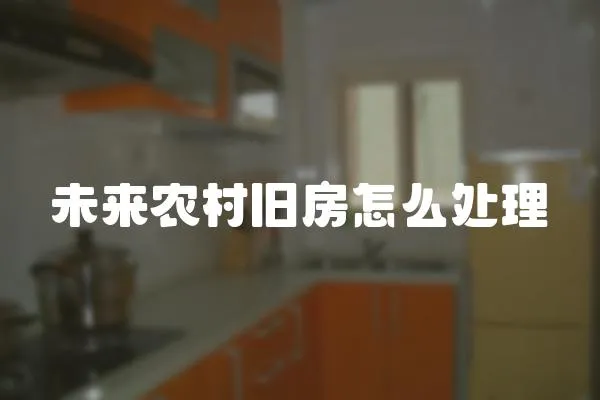 未來農村舊房怎么處理